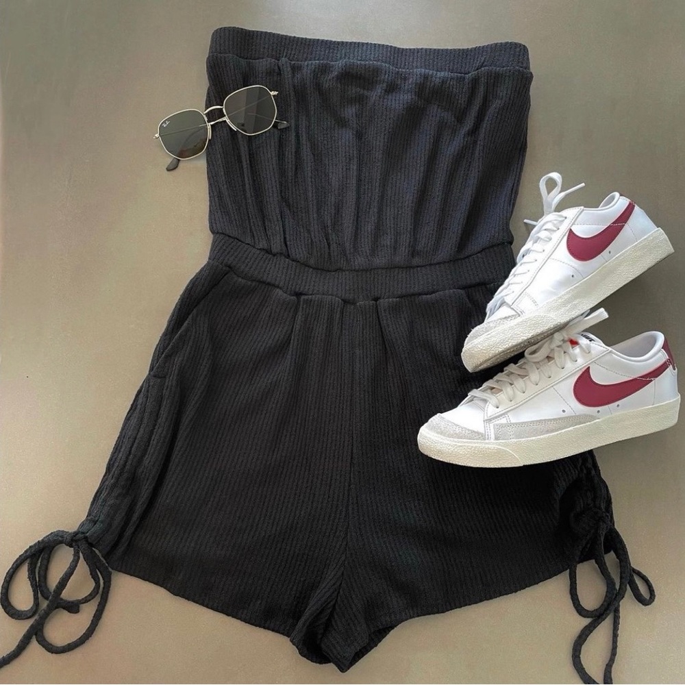 Romper with ties on the sides